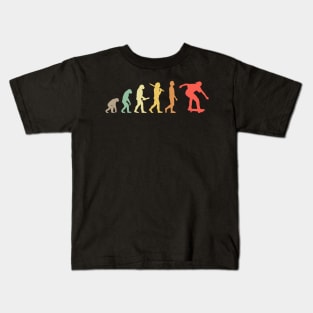 Retro Skating Evolution Gift For Skaters & Skateboarders Kids T-Shirt